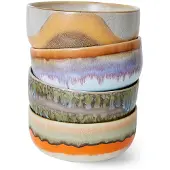 HK Living - 70's Dessertschale, Ø 12,5 cm, reef (4er-Set)