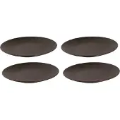 Palmer Ruston, Teller Ø 22 cm, Braun Steinzeug, 4er Set