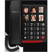 Amplicomms Bigtel 40 Plus, Analoges Telefon, Kabelgebundenes Mobilteil, Schwarz