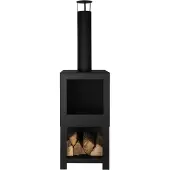 Esschert Design FF410, Tragbare Feuerstelle, offen, Brennholz, Schwarz, Draußen, Stahl