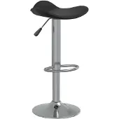 vidaXL Barhocker Schwarz Verchromter Stahl und Kunstleder