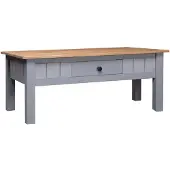 vidaXL Couchtisch Grau 100x60x43,5 cm Massivholz Panama-Kiefer