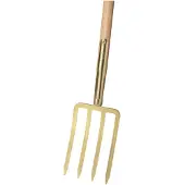 Ideal Office Spatengabel Bajonettzinken gold schwer Schienenzwinge Eschen-T-Stiel 85 cm