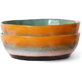 HK Living - 70's Pastaschale, Ø 18,7 cm, golden hour (2er-Set)