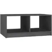 vidaXL Couchtisch Grau 75x50x33,5 cm Massivholz Kiefer