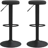 vidaXL Barhocker 2 Stk. Schwarz Samt
