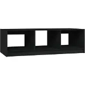 vidaXL Couchtisch Schwarz 110x50x34 cm Massivholz Kiefer