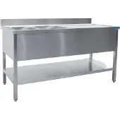 Saro Spültisch 2 Becken, Links - B 2000 X T 600 Mm