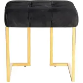 Underbar | Pouf Rarity Samt Schwarz Samt 48x48x48x48 cm | NADUVI
