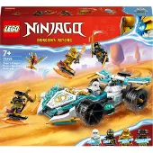 LEGO 71791 NINJAGO Zanes Drachenpower-Spinjitzu-Rennwagen, Spielzeug für Kinder ab 7 Jahren, Jungen & Mädchen, Fahrzeug-Bausatz mit Spinnfunktion und 4 Minifiguren