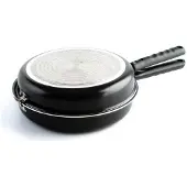Quid Gastro FUN Doble Tortilla Black Bratpfanne, 26 cm max. Durchmesser, Aluminium, Induktionsherd-geeignet, Antihaftbeschichtung