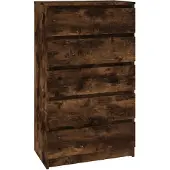 vidaXL Schubladenschrank Räuchereiche 60x36x103 cm Holzwerkstoff