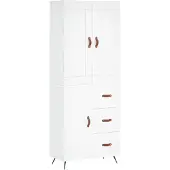 vidaXL Highboard Weiß 69,5x34x180 cm Holzwerkstoff