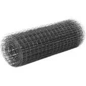 vidaXL Drahtzaun Stahl mit PVC-Beschichtung 25x0,5 m Grau