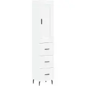 vidaXL Highboard Weiß 34,5x34x180 cm Holzwerkstoff