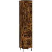 vidaXL Highboard Räuchereiche 34,5x34x180 cm Holzwerkstoff