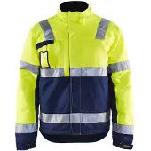 Blakläder Herren Warnjacke Winter 4862 rot, schwarz Grösse 4XL