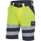 Dassy Venna Warnschutz-Shorts, zementgrau/neongelb, Schrittlänge Standard, Größe 52 - zementgrau - 52