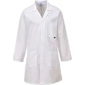 Portwest Arbeitskittel Standard C852, Unisex, marineblau, lange Ärmel, Größe 48/50 (M)
