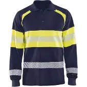 Blakläder Multinorm-Poloshirt, marineblau / gelb, Unisex-Grösse: 2XL