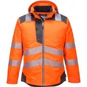 Portwest Warnschutz-Regenjacke mit Kapuze orange S