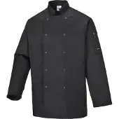 Portwest Kochjacke in Schwarz Gr. M