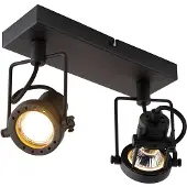 QAZQA Industrieller Smart Spot schwarz inkl. 2 WiFi GU10 - Suplux