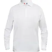 Clique Basic Junior Langarm Polohemd mit klassischem Kragen, Ärmelbündchen und 2-Knopf-Leiste