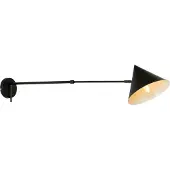 QAZQA - Design Design-Wandleuchte schwarz verstellbar - Triangolo I Wohnzimmer I Schlafzimmer - Stahl Länglich - LED geeignet E27