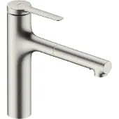 Hansgrohe Zesis M33 Armatur Wasserhahn Einhebel-Küchenmischer, 160, Ausziehbrause, 2jet Edelstahl Finish - inkl.