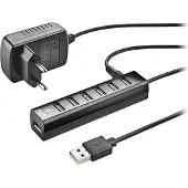 NGS IHUB7 TINY, USB 2.0, USB 1.1, USB 2.0, 480 Mbit/s, Schwarz, Kunststoff, CE