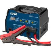 Ferm Batterieladegerät - BCM1020 - 3 Ladefunktionen - 1.8m Netzkabel - 1.5m Ladekabel - 12V Ausgang - 230V Leistung - 180 Ah - Inkl. automatischer Schutz