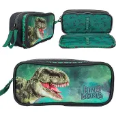 Depesche Dino World Schlampertasche Grau Grün
