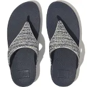 Original Brands FITFLOP FitFlop Lulu Shimmerweave Zehensandalen BLAU 36