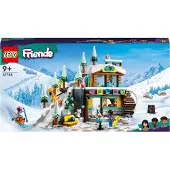 LEGO 41756 Friends Skipiste und Café Winter-Set mit Liann-, Aron- und Zac-Minipuppen und Fuchs-Tierfigur, Spielzeug für Mädchen, Jungen und Kinder, kreatives Weihnachtsgeschenk