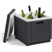 Allibert KETER Ice Cube Graphite Beistelltisch 42 x 42 x 41 cm