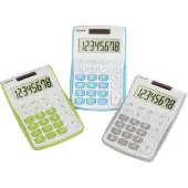 Genie 120 G, Tasche, Display-Rechner, 8 Ziffern, 1 Zeilen, Batterie/Solar, Grün, Weiß