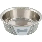 Trixie Stainless Steel Silicone 17 Cm Bowl Silber 0.75 L