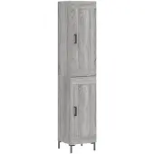 vidaXL Highboard Grau Sonoma 34,5x34x180 cm Holzwerkstoff