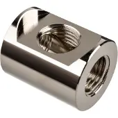 EK Water Blocks EK-Quantum Torque T- Splitter 3x G1/4 Zoll IG - Nickel - Silber