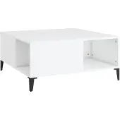 vidaXL Couchtisch Weiß 80x80x36,5 cm Holzwerkstoff