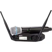 Shure GLXD24+E/B87A-Z4, Handmikrofon, Dynamisches Mikrofon, RF Wireless, Empfänger für Rackmontage, Metall, Handsender