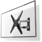 Nedis Vollbewegliche-TV-Wandhalterung - 23 - 55 " - maximal unterstützes Bildschirmgewicht: 30 kg - kippbar - drehbar - Minimaler Wandabstand: 48 mm - Maximaler Wandabstand: 410 mm - 3 Drehpunkt(e)