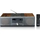 Lenco MC-175SI - Micro set mit DAB, FM, CD, 2 USB, Bluetooth, QI, RC - Silber