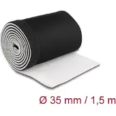DeLOCK Kabelschlauch Neopren flexibel mit Klettverschluss 1,5 m x 135 mm schwarz / weiß, Schwarz, Weiß, Neopren, 1 Stück(e), 3,5 cm, 1500 mm