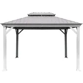 Sojag Messina 1216 Pavillon mit festem Dach mit Moskitonetz 4x5 m