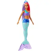 Barbie Dreamtopia Meerjungfrau Puppe (pinkes und lilafarbenes Haar), Anziehpuppe