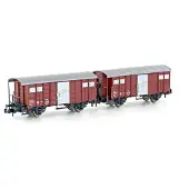 Hobbytrain 2 ged. SBB Güterwagen K3 braun Ep.IV