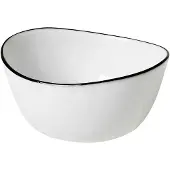 Broste Copenhagen - Salt Schale, 10 x 11 x H 5,5 cm, weiß / schwarz