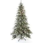 Evergreen künstlicher Weihnachtsbaum Fichte Frost weiß 180 cm mit Lichterkette